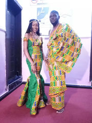 AFRICAN TRADITIONAL  KENTE WAX OUTFIT| YOOFI GROOM OUTFIT - Mofe African Fashion
