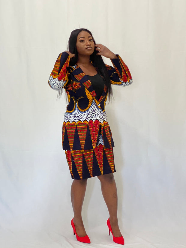 AFRICAN PRINTS ANKARA SUIT SKIRT |EWA ANKARA SKIRT - Mofe African Fashion