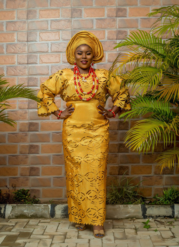AFRICAN TRADITIONAL WEDDING  ASO OKE | OLORI BRIDE ASO OKE - Mofe African Fashion
