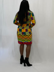 AFRCAN PRINTS 2 IN1 SHORT DRESS WITH BLAZE| BOLA BLAZER SET - Mofe African Fashion