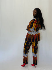 AFRICAN PRINTS ANKARA BLAZER| ELLA BIG ANKARA BLAZER - Mofe African Fashion