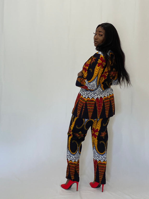 AFRICAN PRINTS ANKARA BLAZER| ELLA BIG ANKARA BLAZER - Mofe African Fashion