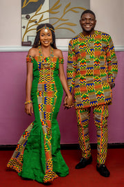 AFRICAN TRADITIONAL WEDDING OUTFIT| KOFI GROOM 2 PIECES - Mofe African Fashion