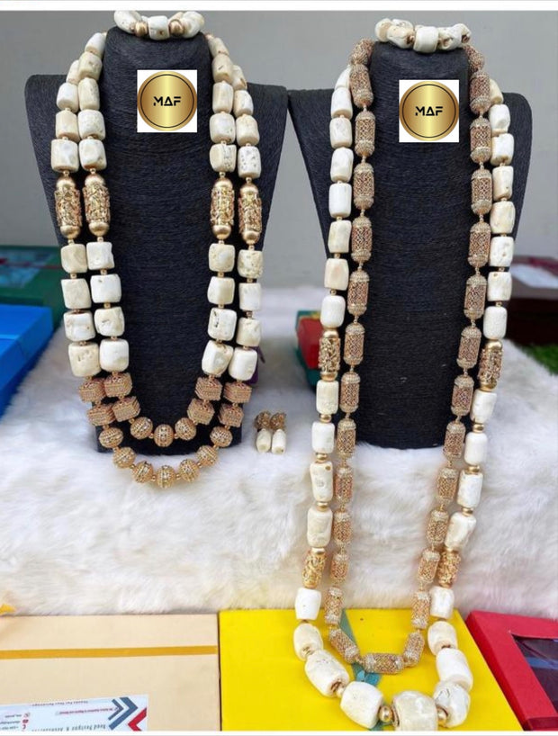 ONITEMI  IVORY  CORAL BEAD FOR COUPLE