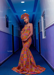MATERNITY PHOTO SHOOT KENTE DRESS - Mofe African Fashion