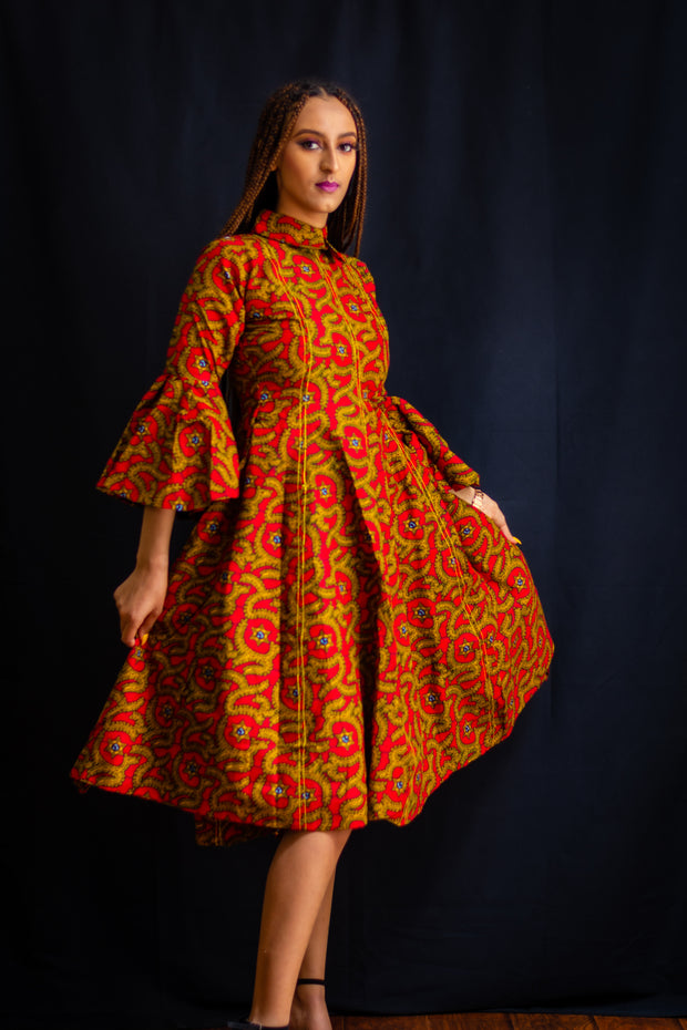 African Prints Ankara  Pieces Dress - Mofe African Fashion