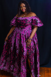 AFRICAN PRINTS ANKARA OFF SHOULDER  DRESS | ANITA DRESS - Mofe African Fashion