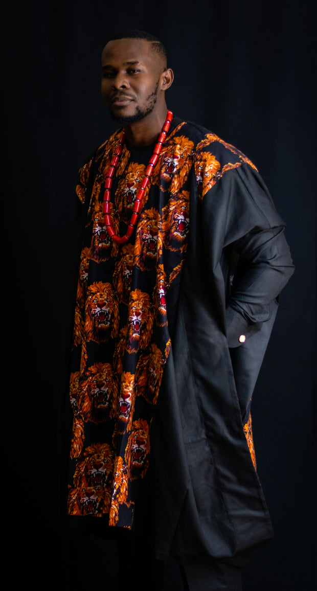 AFRICAN  AUTHENTIC ISI AGU 3 PIECES AGBADA| DAGO AGBADA SET - Mofe African Fashion