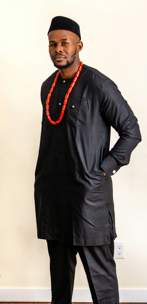 AFRICAN  AUTHENTIC ISI AGU 3 PIECES AGBADA| DAGO AGBADA SET - Mofe African Fashion