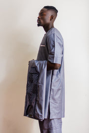 AFRICAN PRINT COTTON 3PIECES AGBADA FOR MEN| ALAGBA AGBADA SET - Mofe African Fashion