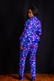 AFRICAN PRINTS ANKARA BLAZER 2 PIECES | MONI BLAZER SET - Mofe African Fashion