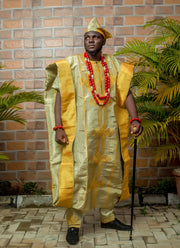 AFRICAN  TRADITIONAL WEDDING ASO OKE| OBA GROOM ASO OKE - Mofe African Fashion