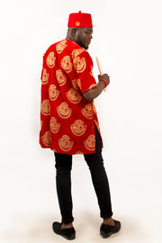 AFRICAN TRADITIONAL ISI AGU VELVET FOR MALE| UCHE TOP - Mofe African Fashion