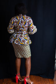 AFRICAN PRINTS ANKARA COMBINED SKIRT| AMOPE SKIRT - Mofe African Fashion