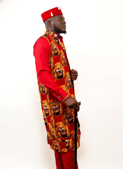 AFRICAN TRADITIONAL WEDDING  ISI AGU OUTFIT|CHIDI SET - Mofe African Fashion