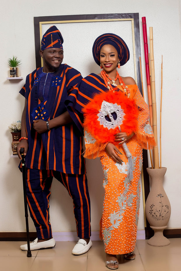 AFRICAN  TRADITIONAL WEDDING ASO OKE| IJOYE GROOM ASO OKE - Mofe African Fashion