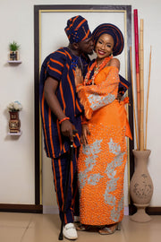 AFRICAN  TRADITIONAL WEDDING ASO OKE| IJOYE GROOM ASO OKE - Mofe African Fashion